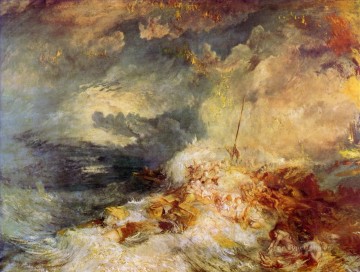 Incendio en Sea Turner Pinturas al óleo
